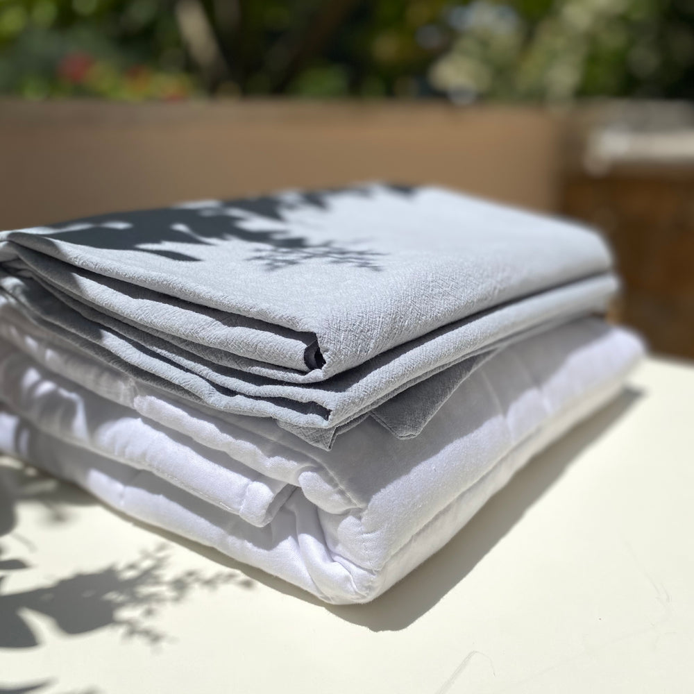 Mini Koala Weighted Blanket & Premium Cotton Cover | Powder Blue